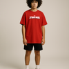 Spider-Man Red Oversized T-Shirt – Marvel Logo Front & Spider Back Print