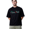 Craze4Tint Botanical Logo Black Oversized T-Shirt – Trendy Streetwear India