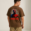 Spider-Man Web Graphic T-Shirt – Coffee Brown