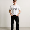 Men's White One Piece Anime Oversized T-shirt | Cotton Drop Shoulder Tee