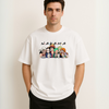 One Piece Nakama Oversized White T-Shirt – Anime Friends Style Graphic Tee